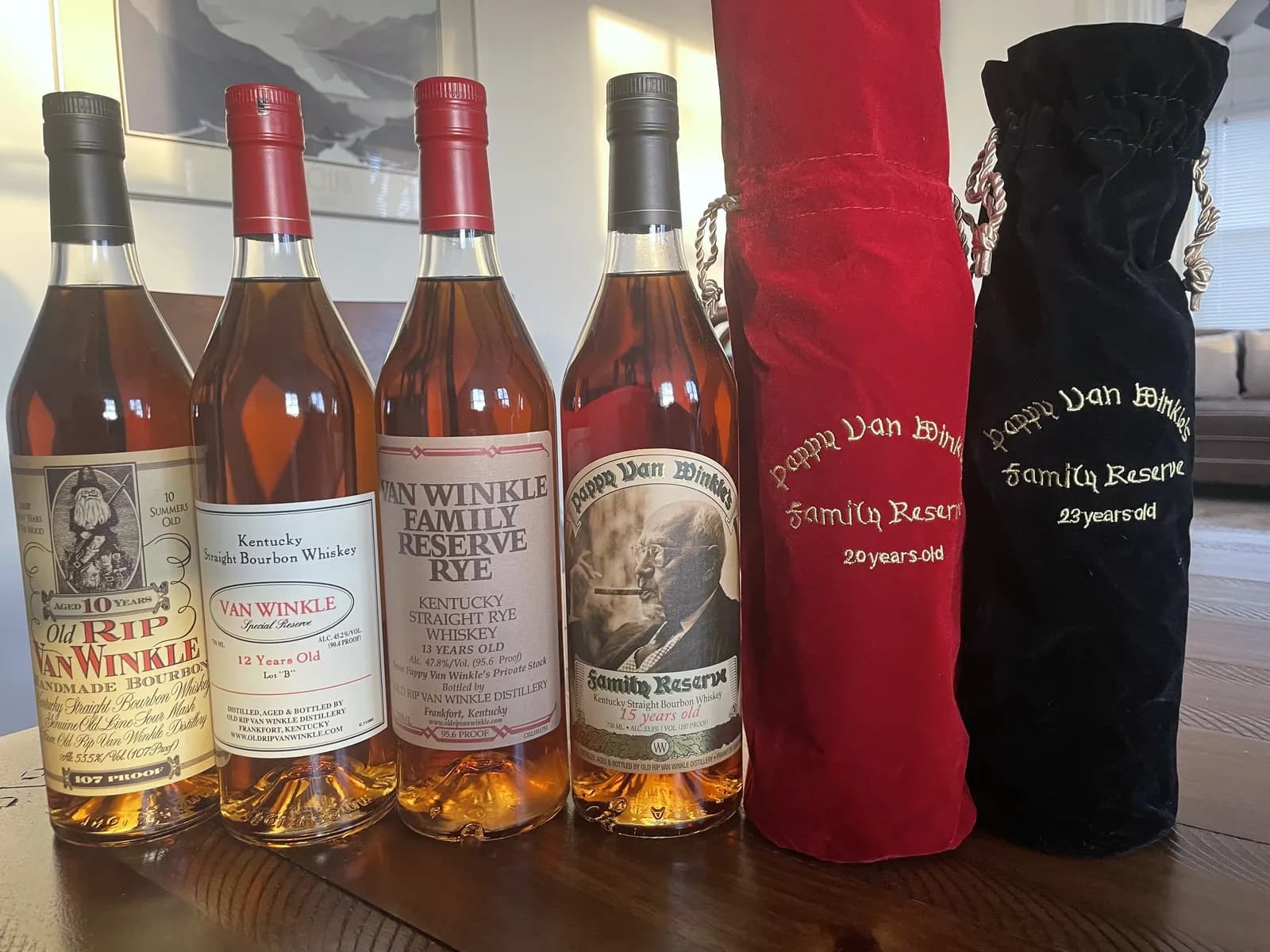Six Bottle Van Winkle Vertical